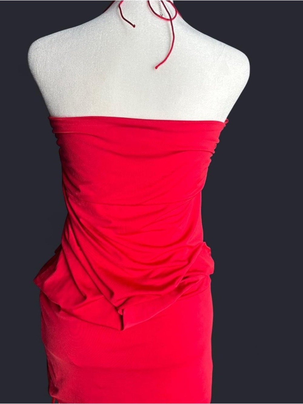 Red Mini Dress with Spaghetti Straps